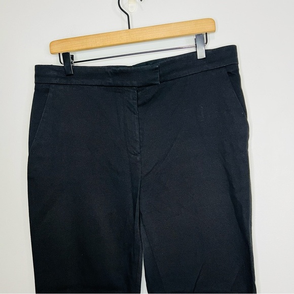 COS Black Knit Textured Cotton-Blend Straight Leg Trousers 40 - Picture 2 of 8